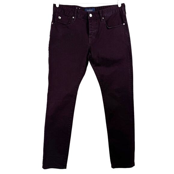 Men's Scotch & Soda Burgundy Ralston Button Fly Slim Fit 5-Pocket Jeans sz 32x31 - Picture 1 of 12
